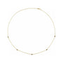 Sapphire Row Natural Black Diamond Station Necklace - Yellow Gold, 5-Station (1/4 ctw)