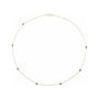 Sapphire Row Natural Black Diamond Station Necklace - Yellow Gold, 7-Station (1/3 ctw)