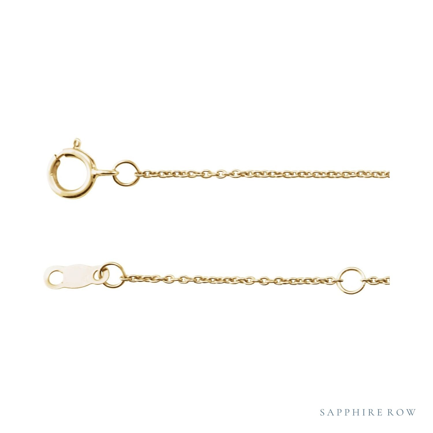 Sapphire Row Natural Black Diamond Station Necklace - Yellow Gold, 7-Station (1/3 ctw) (view 2)