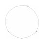 Sapphire Row Natural Black Diamond Station Necklace - White Gold, 3-Station (1/5 ctw)