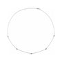 Sapphire Row Natural Black Diamond Station Necklace - White Gold, 5-Station (1/4 ctw)