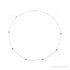 Sapphire Row Natural Black Diamond Station Necklace - White Gold, 7-Station (1/3 ctw)