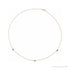 Sapphire Row Natural Black Diamond Station Necklace - Rose Gold, 3-Station (1/5 ctw)