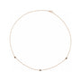 Sapphire Row Natural Black Diamond Station Necklace - Rose Gold, 3-Station (1/5 ctw)