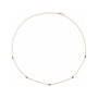 Sapphire Row Natural Black Diamond Station Necklace - Rose Gold, 5-Station (1/4 ctw)