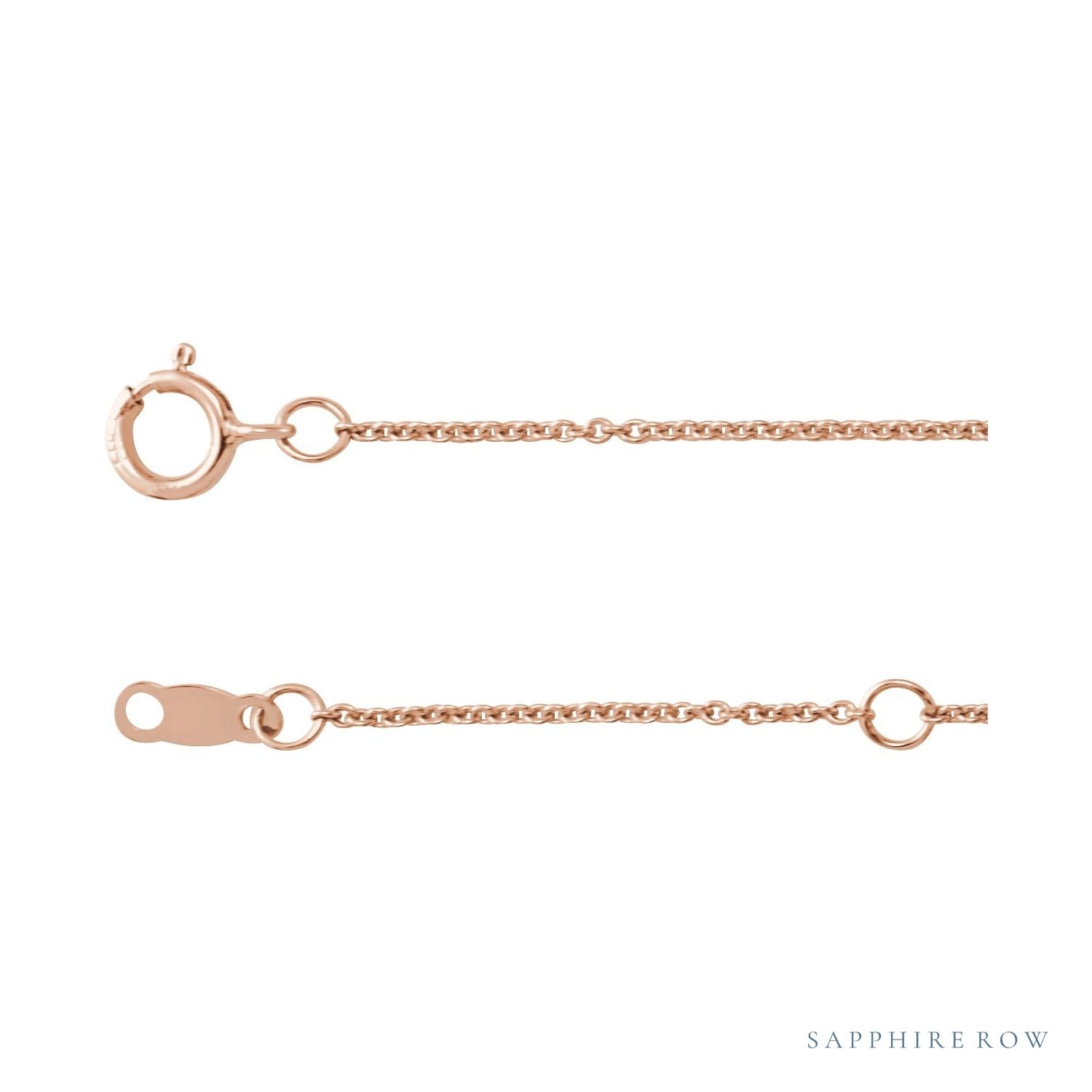 Sapphire Row Natural Black Diamond Station Necklace - Rose Gold, 5-Station (1/4 ctw) (view 3)