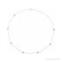 Sapphire Row Natural Black Diamond Station Necklace - Rose Gold, 7-Station (1/3 ctw)