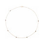 Sapphire Row Natural Black Diamond Station Necklace - Rose Gold, 7-Station (1/3 ctw)