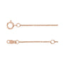 Sapphire Row Natural Black Diamond Station Necklace - Rose Gold, 7-Station (1/3 ctw) (view 3)