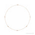 Sapphire Row Natural Diamond Baguette Station Necklace - Rose Gold, 16", 5-Station (1/3 ctw)