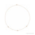Sapphire Row Natural Diamond Baguette Station Necklace - Rose Gold, 18", 3-Station (1/5 ctw)