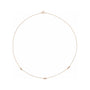 Sapphire Row Natural Diamond Baguette Station Necklace - Rose Gold, 20", 3-Station (1/5 ctw)