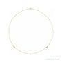 Sapphire Row Natural Diamond Baguette Station Necklace - Yellow Gold, 16", 3-Station (1/5 ctw)