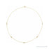 Sapphire Row Natural Diamond Baguette Station Necklace - Yellow Gold, 18", 5-Station (1/3 ctw)
