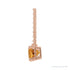 Sapphire Row Natural Emerald-Cut Gemstone Necklace - Citrine, Rose Gold (view 2)