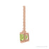 Sapphire Row Natural Emerald-Cut Gemstone Necklace - Peridot, Rose Gold (view 2)