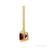 Sapphire Row Natural Emerald-Cut Gemstone Necklace - Red Garnet, Yellow Gold (view 2)