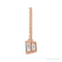 Sapphire Row Natural Emerald-Cut Gemstone Necklace - White Sapphire, Rose Gold (view 2)