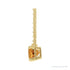 Sapphire Row Natural Emerald-Cut Gemstone Necklace - Citrine, Yellow Gold (view 2)