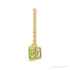 Sapphire Row Natural Emerald-Cut Gemstone Necklace - Peridot, Yellow Gold (view 2)