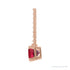 Sapphire Row Lab-Grown Emerald-Cut Gemstone Necklace - Ruby, Rose Gold (view 2)