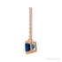Sapphire Row Lab-Grown Emerald-Cut Gemstone Necklace - Blue Sapphire, Rose Gold (view 2)