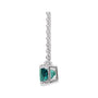 Sapphire Row Lab-Grown Emerald-Cut Gemstone Necklace - Alexandrite, Platinum (view 2)