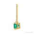 Sapphire Row Lab-Grown Emerald-Cut Gemstone Necklace - Emerald, Yellow Gold (view 2)