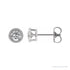 Sapphire Row Natural Bezel-Set Gemstone Studs - White Sapphire, White Gold
