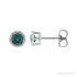 Sapphire Row Natural Bezel-Set Gemstone Studs - Alexandrite, Platinum, 3.5mm