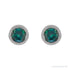 Sapphire Row Natural Bezel-Set Gemstone Studs - Alexandrite, Platinum, 3.5mm (view 2)