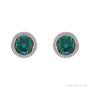 Sapphire Row Natural Bezel-Set Gemstone Studs - Alexandrite, Platinum, 3.5mm (view 2)