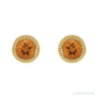 Sapphire Row Natural Bezel-Set Gemstone Studs - Citrine, Yellow Gold (view 2)
