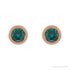 Sapphire Row Natural Bezel-Set Gemstone Studs - Alexandrite, Rose Gold, 3.5mm (view 2)