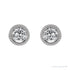 Sapphire Row Natural Bezel-Set Gemstone Studs - White Sapphire, Platinum (view 2)