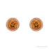 Sapphire Row Natural Bezel-Set Gemstone Studs - Citrine, Rose Gold (view 2)