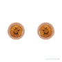 Sapphire Row Natural Bezel-Set Gemstone Studs - Citrine, Rose Gold (view 2)