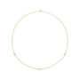 Sapphire Row Natural Diamond Station Necklace - Yellow Gold, 3-Station (1/3 ctw)