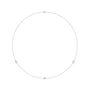 Sapphire Row Natural Diamond Station Necklace - White Gold, 3-Station (1/4 ctw)
