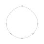 Sapphire Row Natural Diamond Station Necklace - White Gold, 5-Station (1/2 ctw)