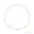 Sapphire Row Natural Diamond Station Necklace - Rose Gold, 5-Station (1/4 ctw)