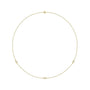 Sapphire Row Lab-Grown Diamond Station Necklace - Yellow Gold, 3-Station (1/4 ctw)