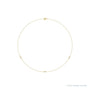 Sapphire Row Lab-Grown Diamond Station Necklace - Yellow Gold, 3-Station (1/5 ctw)