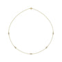 Sapphire Row Lab-Grown Diamond Station Necklace - Yellow Gold, 5-Station (1/2 ctw)