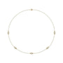 Sapphire Row Lab-Grown Diamond Station Necklace - Yellow Gold, 5-Station (3/4 ctw)