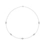 Sapphire Row Lab-Grown Diamond Station Necklace - White Gold, 5-Station (1 ctw)
