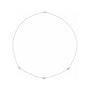 Sapphire Row Lab-Grown Diamond Station Necklace - White Gold, 3-Station (1/3 ctw)