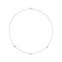 Sapphire Row Lab-Grown Diamond Station Necklace - White Gold, 3-Station (1/5 ctw)