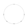 Sapphire Row Lab-Grown Diamond Station Necklace - White Gold, 5-Station (3/4 ctw)