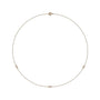 Sapphire Row Lab-Grown Diamond Station Necklace - Rose Gold, 3-Station (1/5 ctw)
